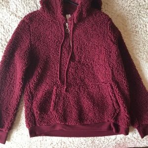 Red/Purple Wool Hoodie
